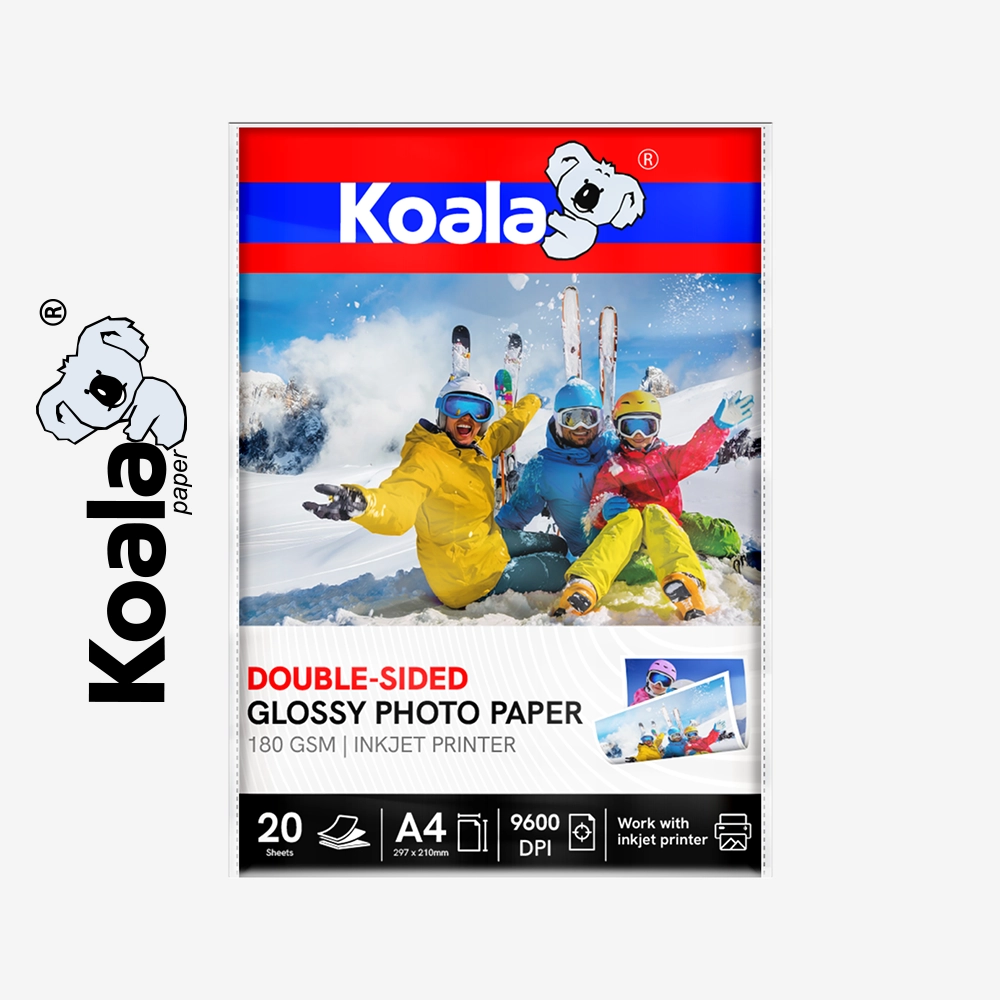 Papel Fotográfico Brillante Doble Cara A4 180 gsm KOALA