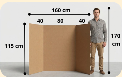 Triptico Corrugado 4mm (40-80-40) altura 115