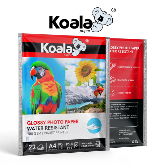 Papel Fotográfico Brillante 180 gsm A4 KOALA