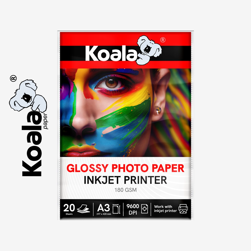 Papel Fotográfico Brillante A3 180 gsm KOALA