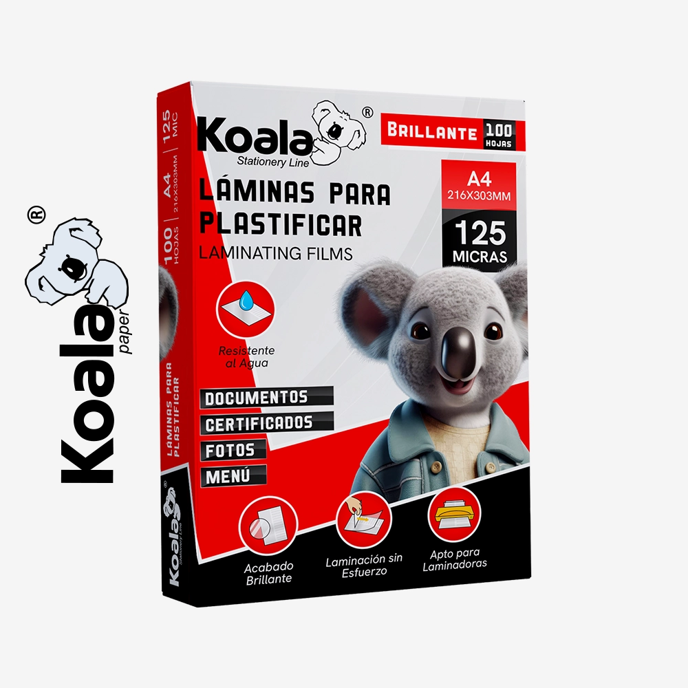 Lámina para Plastificar 125 micras (por 100 hojas) KOALA