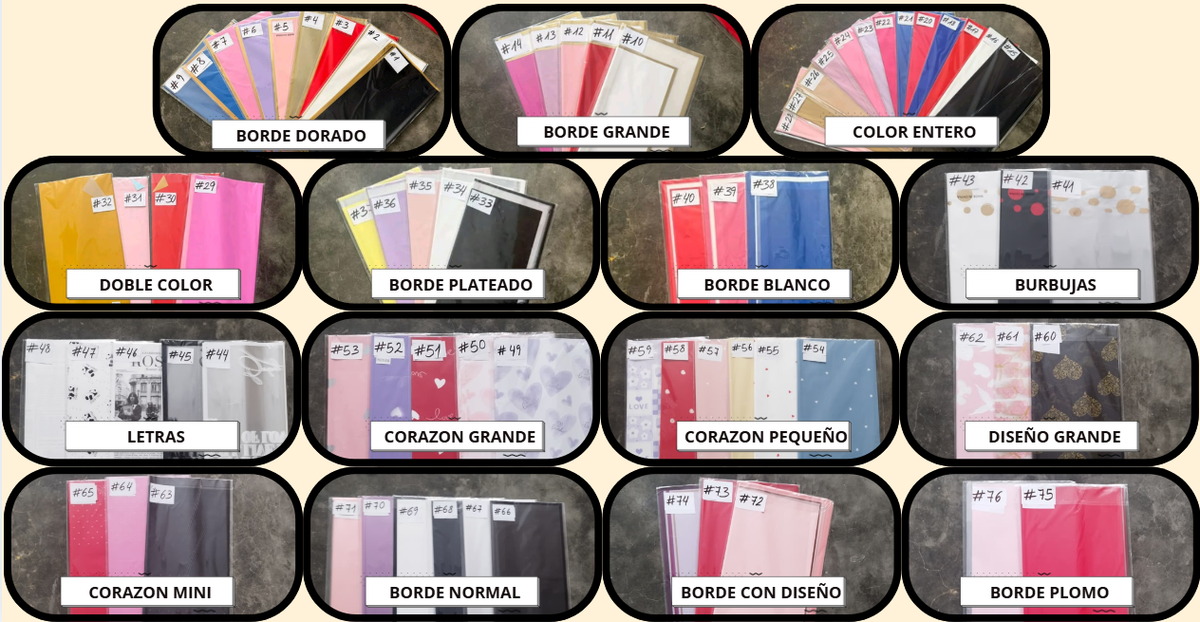 PAPEL COREANO  (paquete de 20 laminas)