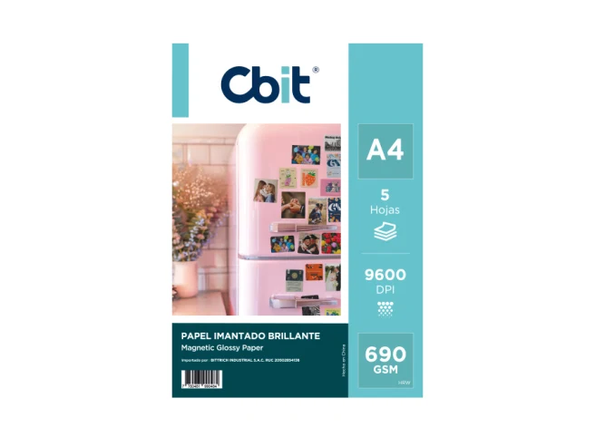 Papel Imantado Brillante A4  690 gsm A4 (por 5 hojas) CBIT