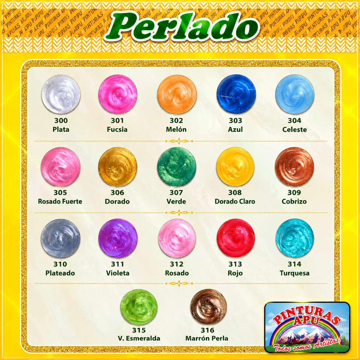 Pinturas Apu Perlado 30ML