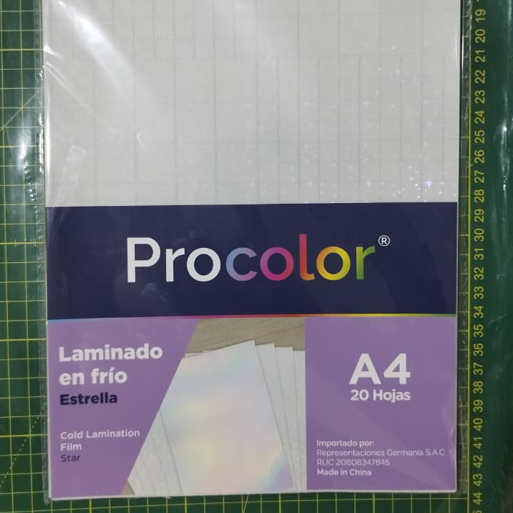 Laminado en Frío A4 (por 20 hojas) PROCOLOR