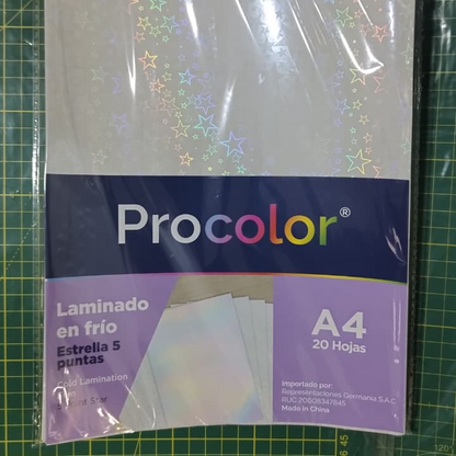 Laminado en Frío A4 (por 20 hojas) PROCOLOR