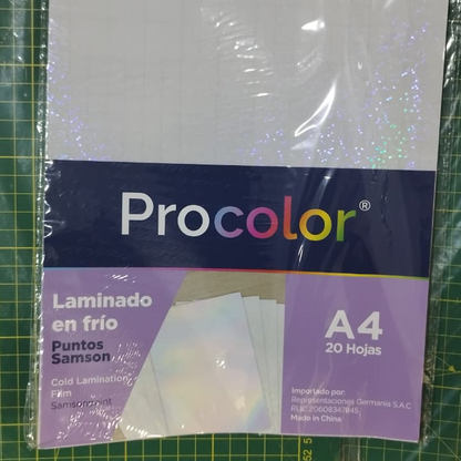 Laminado en Frío A4 (por 20 hojas) PROCOLOR
