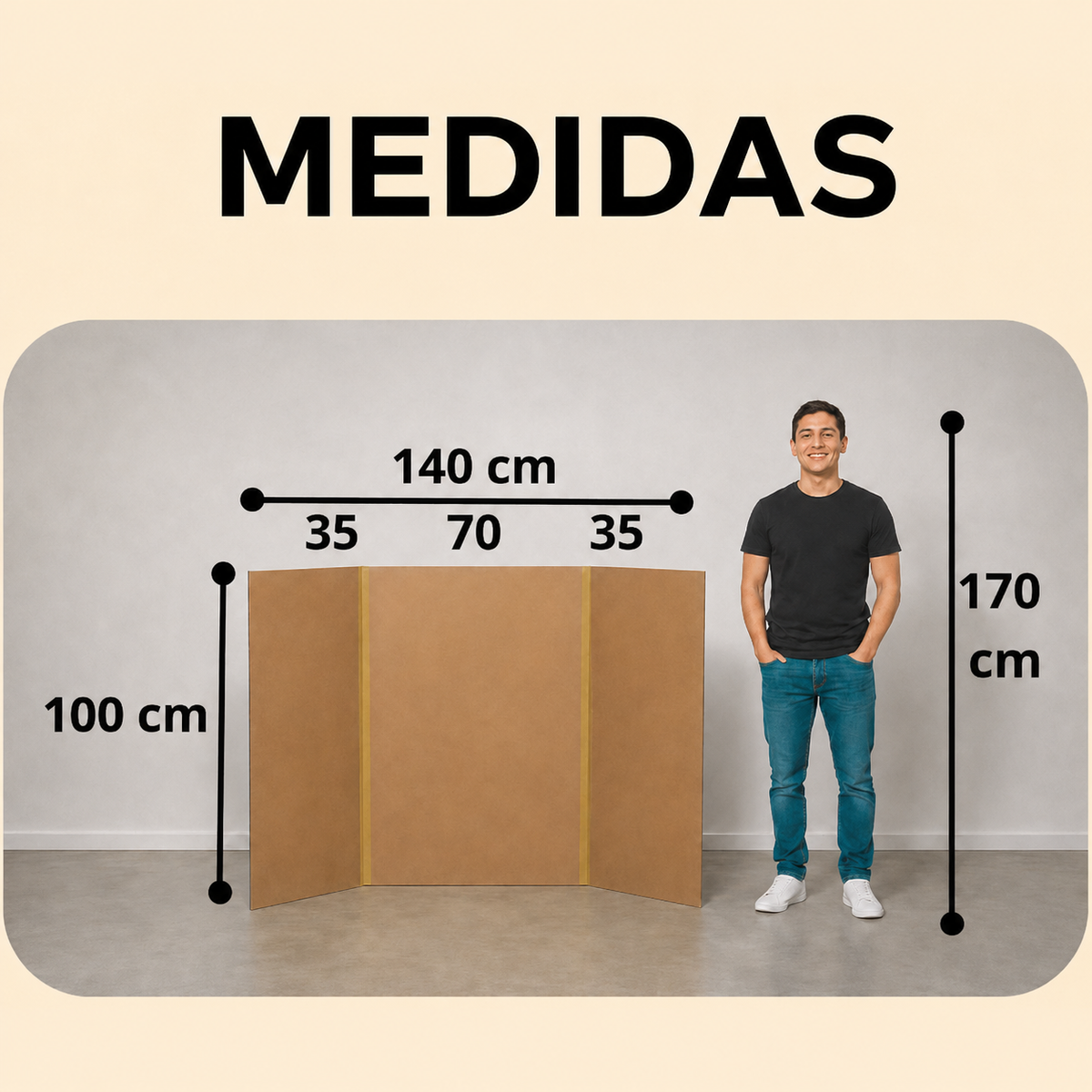 Tríptico altura 100