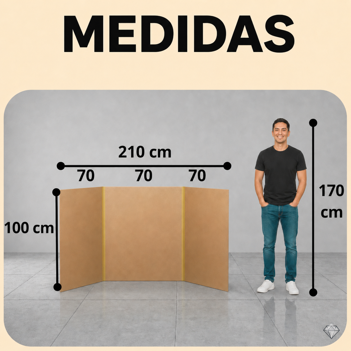 Tríptico altura 100