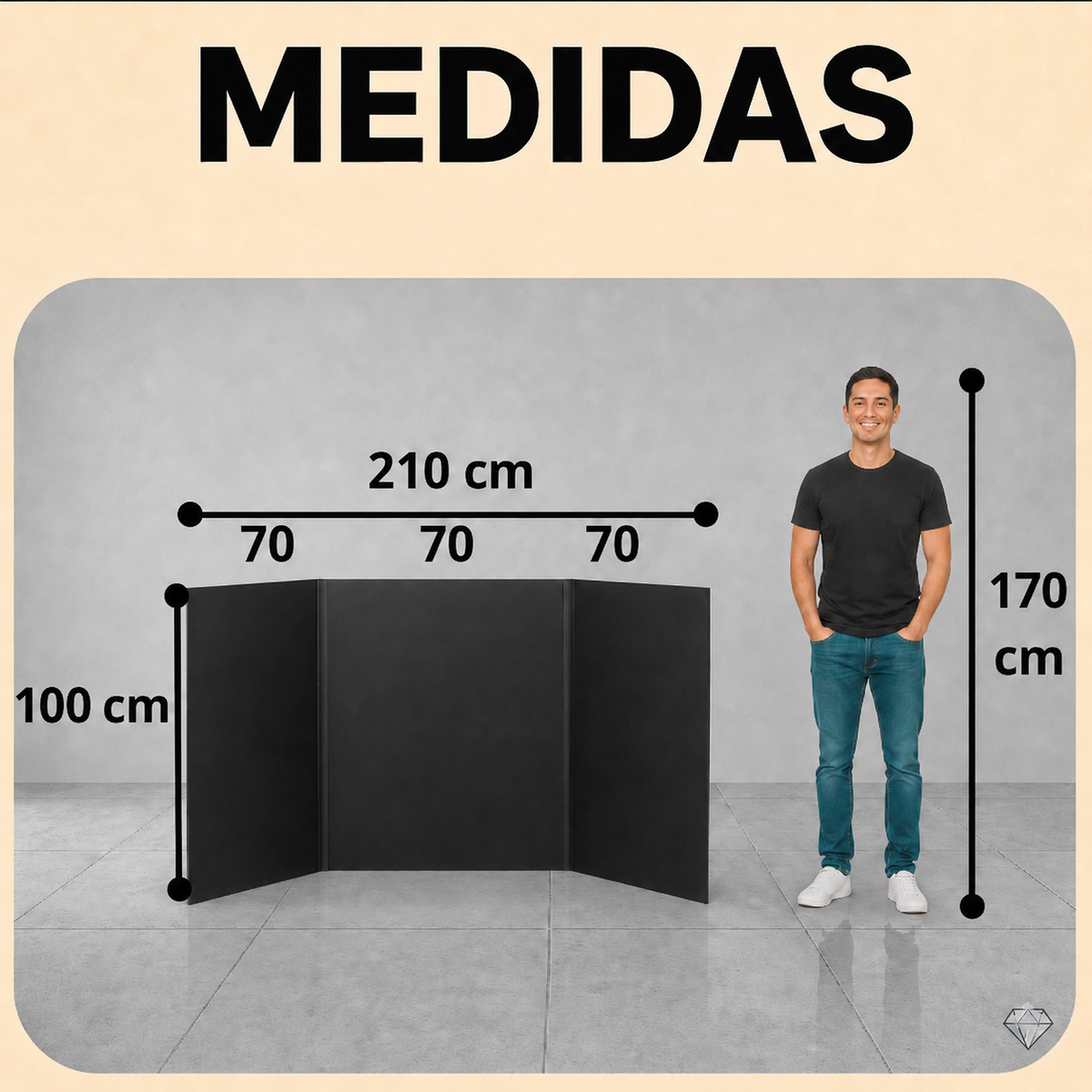 Tríptico de Colores altura 100