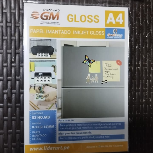 Papel Imantado A4 ( 3 hojas )