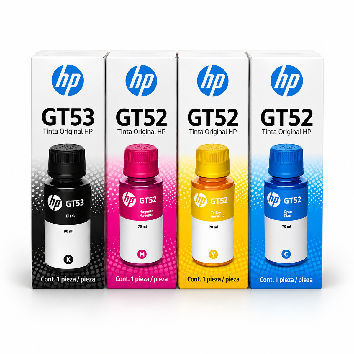 Pack de 4 Tintas para Impresora – Negro, Cian, Magenta y Amarillo