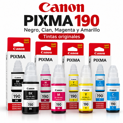 Pack de 4 Tintas para Impresora – Negro, Cian, Magenta y Amarillo