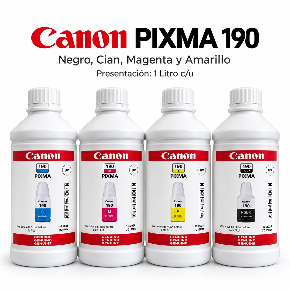Pack de 4 Tintas para Impresora – Negro, Cian, Magenta y Amarillo