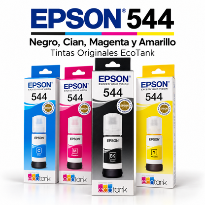 Pack de 4 Tintas para Impresora – Negro, Cian, Magenta y Amarillo